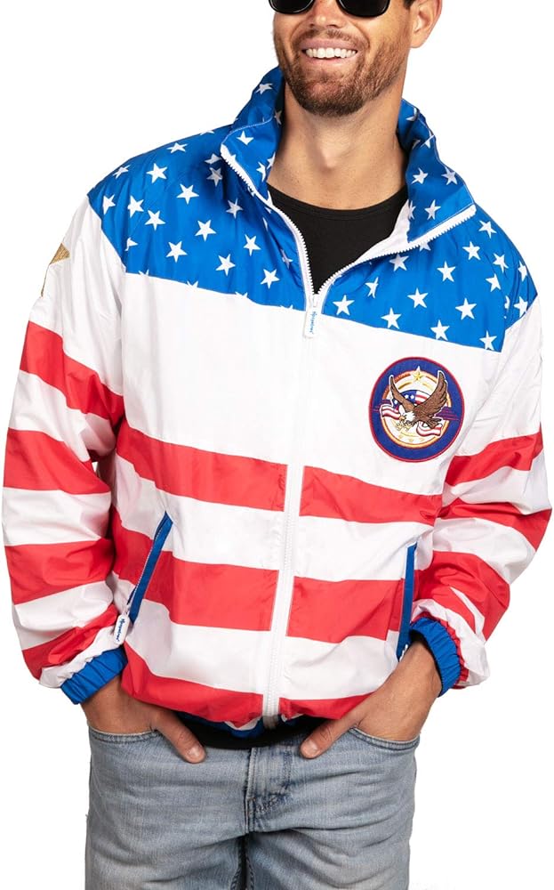 Tipsy Elves Windbreaker Jackets - Retro 80’s & 90's Hooded Windbreaker Jacket