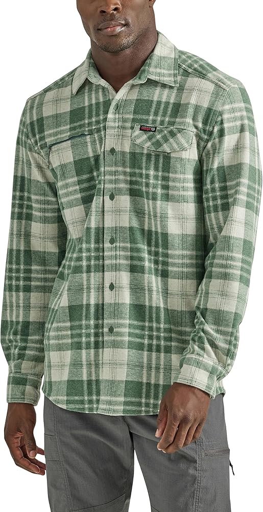 ATG by Wrangler mens Campsite Button down Plaid Shirt