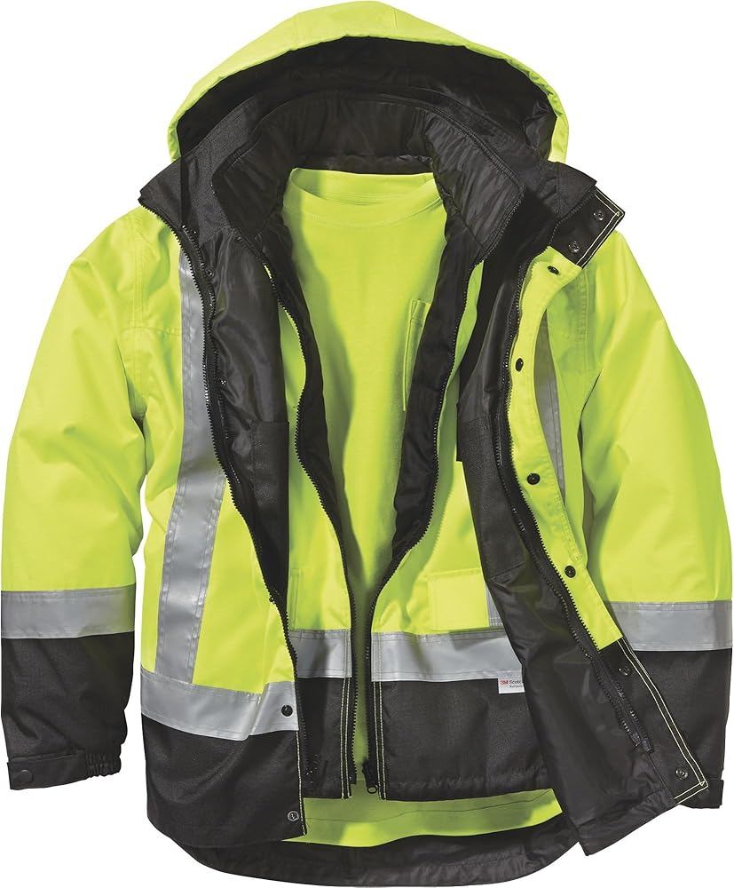 Hi-Vis 4-in-1 Parka - Lime, Class 3