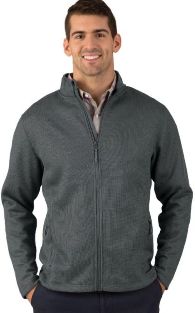 Charles River Apparel Men's Heritage Rib Knit Full Zip Jacket