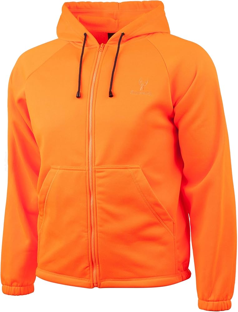 Huntworth Eagan Men’s Hunting Full Zip Hoodie, Blaze