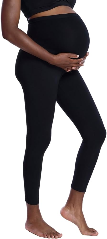 Motherhood Maternity Women's Essential Stretch Full Length Secret Fit Over The Belly Pregnancy Legging