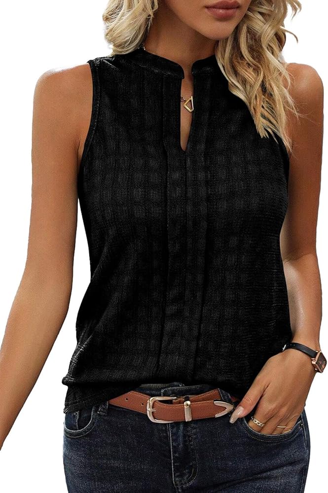 EVALESS Tank Tops for Women Trendy 2024 Summer Tops Sleeveless Shirts