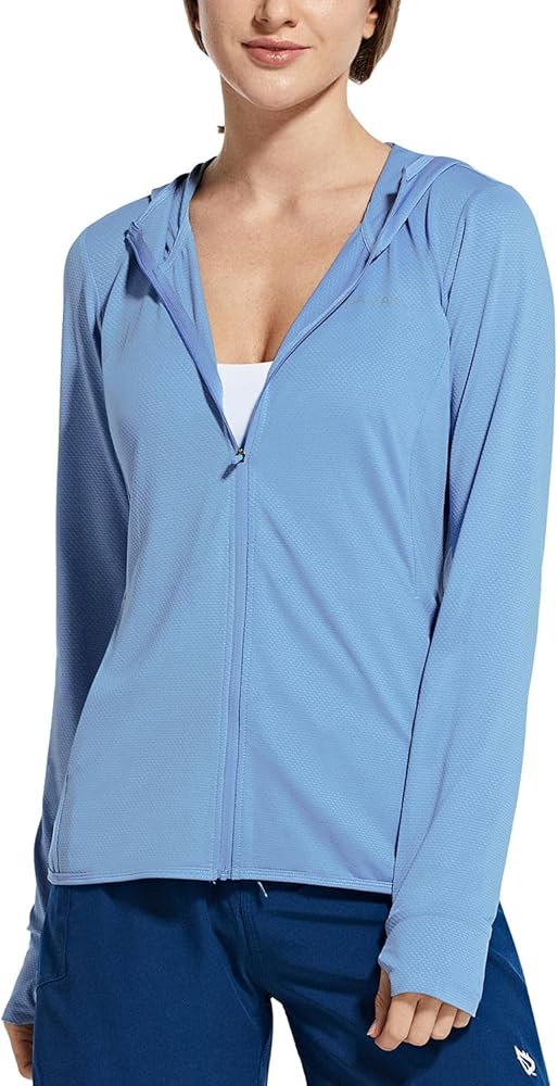 BALEAF Women's UPF 50+ Sun Protection Jacket Hooded Cooling Shirt with Pockets Hiking Outdoor Performance