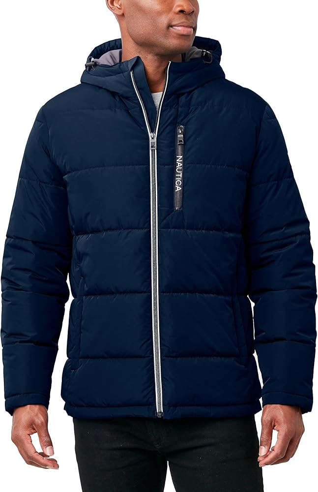 Nautica Men's Hooded Parka Jacket, Water and Wind Resistant