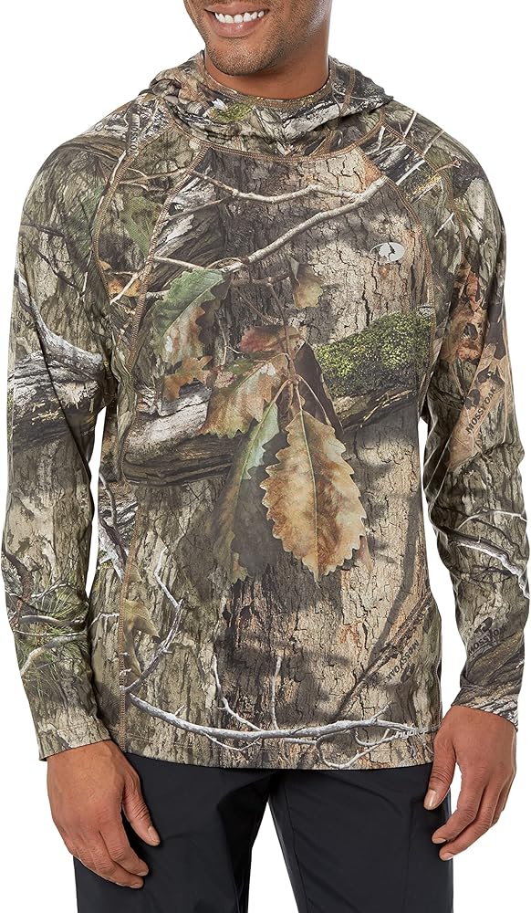 Mossy Oak Men's Camo Hoodie Lightweight Hunting Shirts