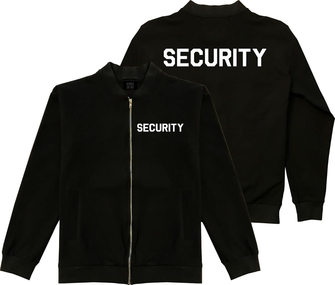 Kings Of NY Event Security Guard Uniform Mens Black Bomber Jacket