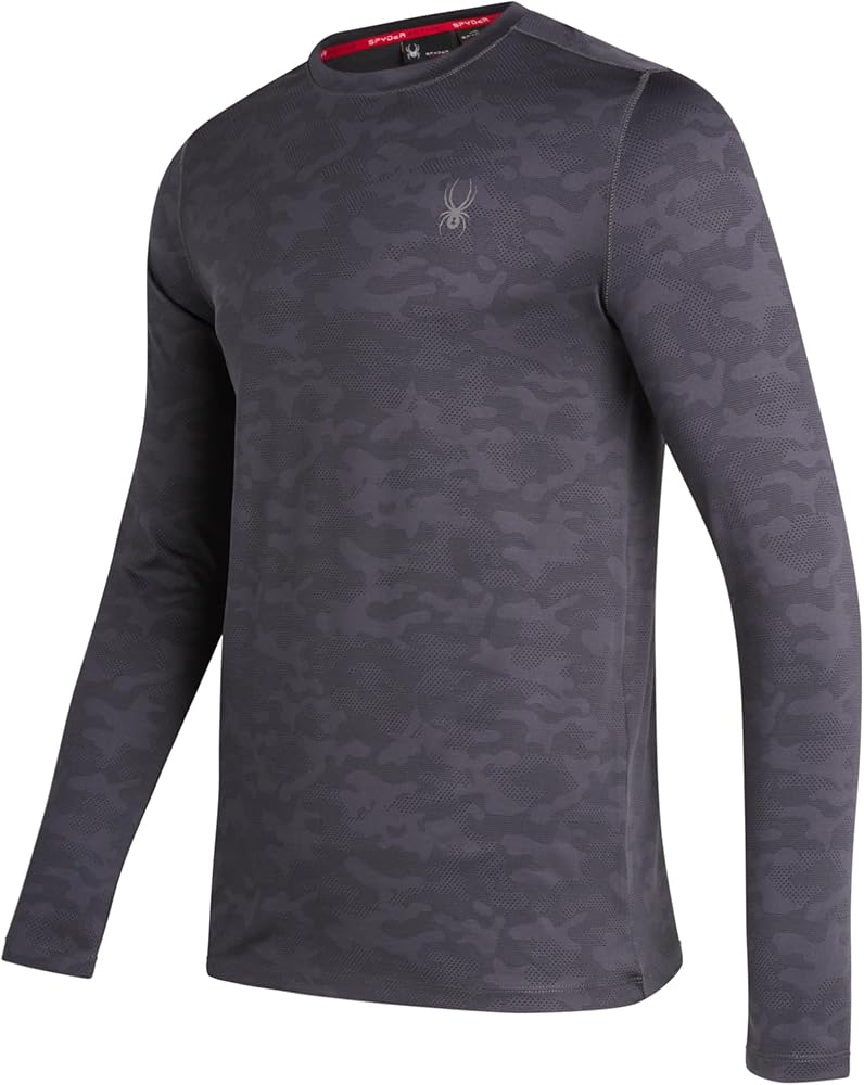 Spyder Men's Active Shirt - Camo Long Sleeve Performance Workout Training Shirt - Lightweight Workout Shirt for Men (S-XL)