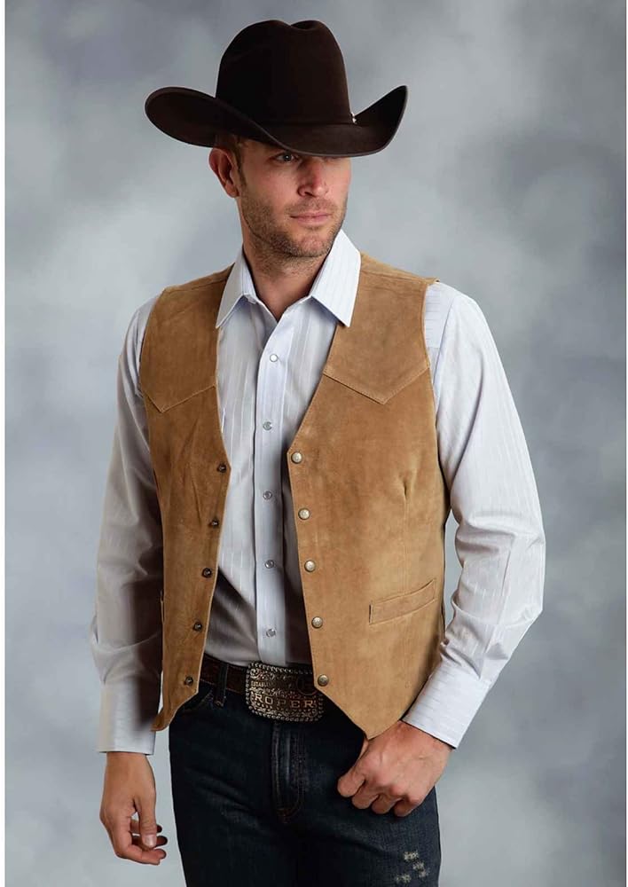 Roper Men's Silky Cow Suede Vest