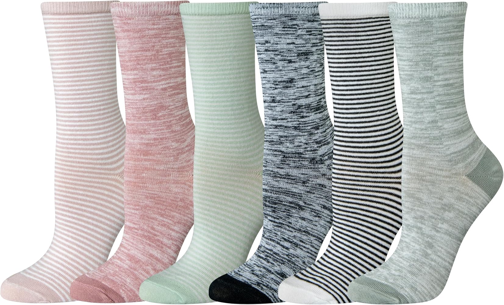 Amazon Essentials Women's Casual Crew Socks, 6 Pairs