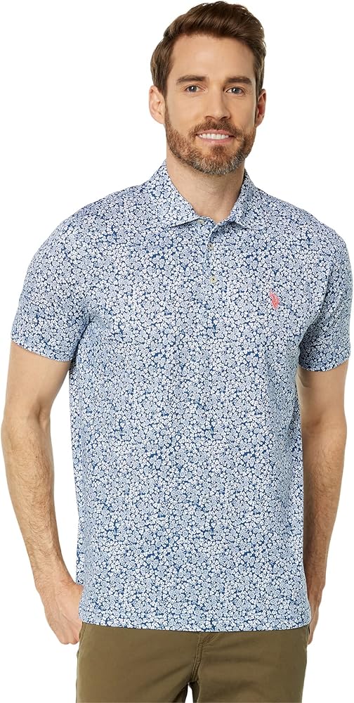 U.S. Polo Assn. Short Sleeve Floral All Over Print Knit Shirt