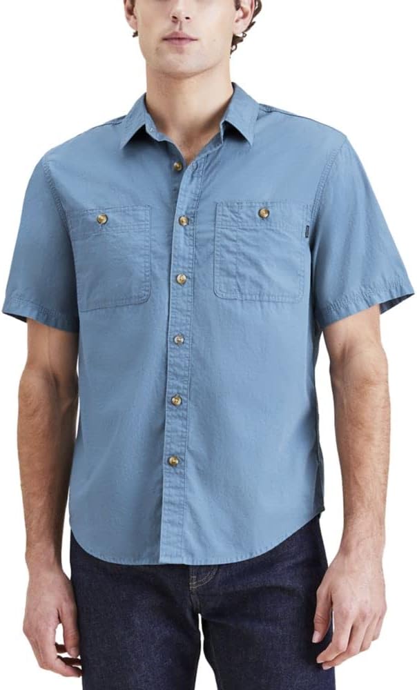 Dockers Men's Regular Fit Short Sleeve Utility Shirt