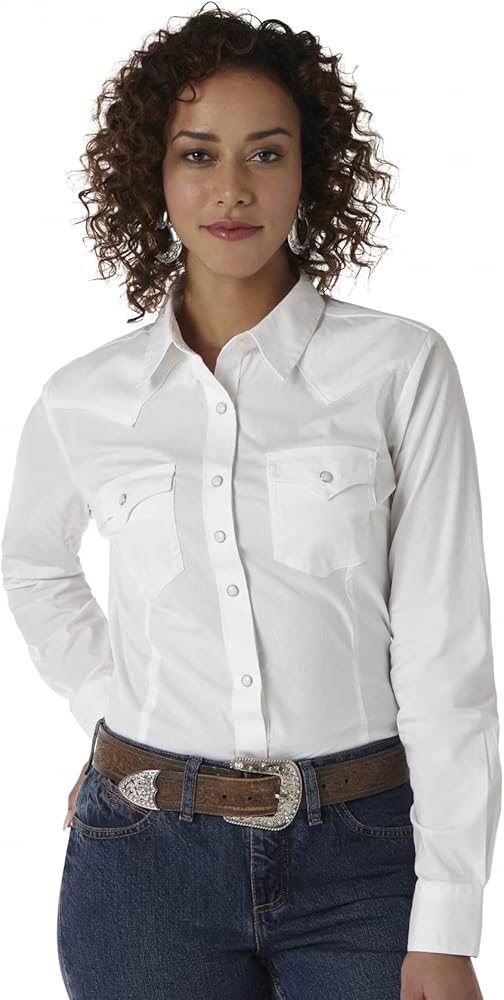 Wrangler Womens Western Two Pocket Snap Shirt