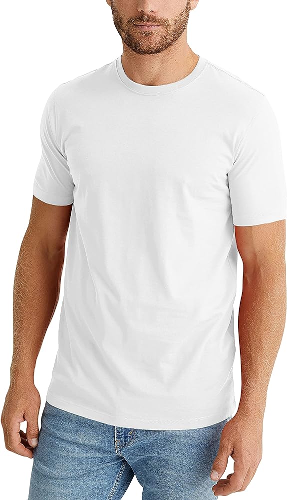 Mens Premium Organic Cotton Comfort Customizable Short Sleeve T Shirt