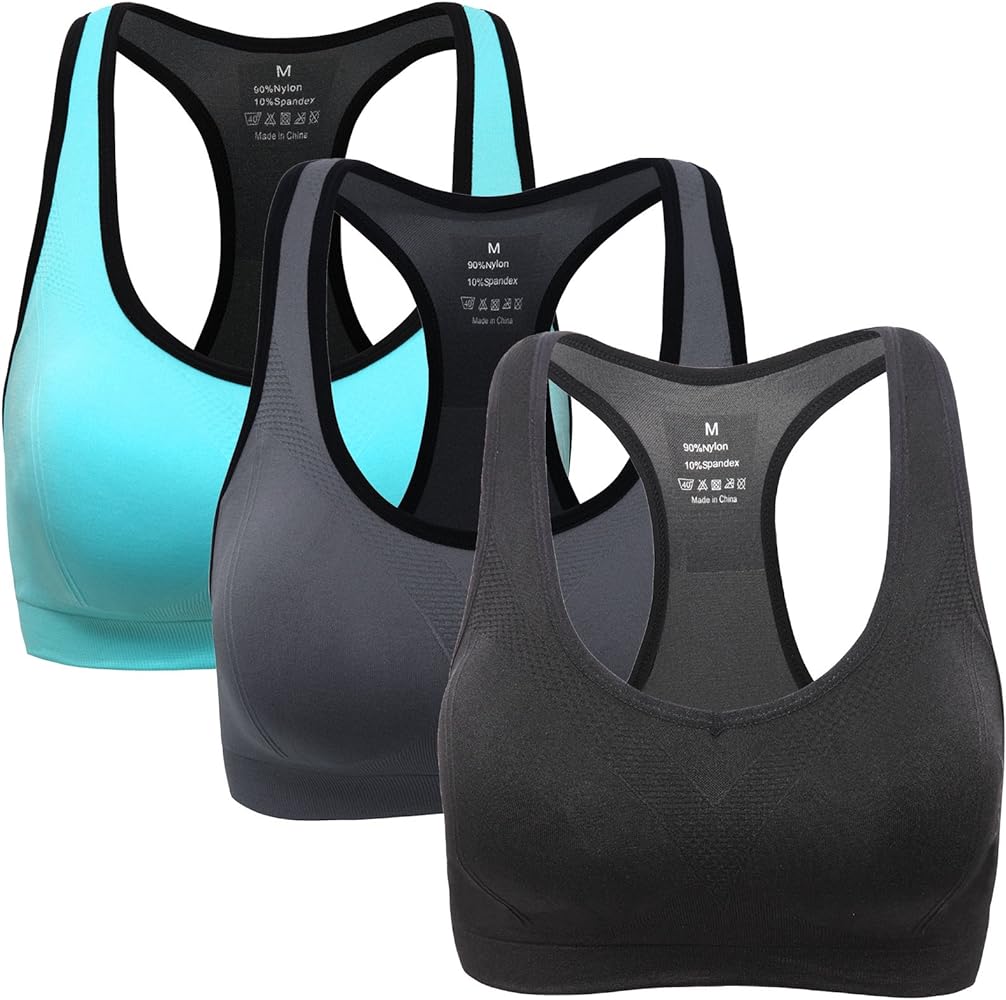 MIRITY Women Racerback Sports Bras - High Impact Workout Gym Activewear Bra