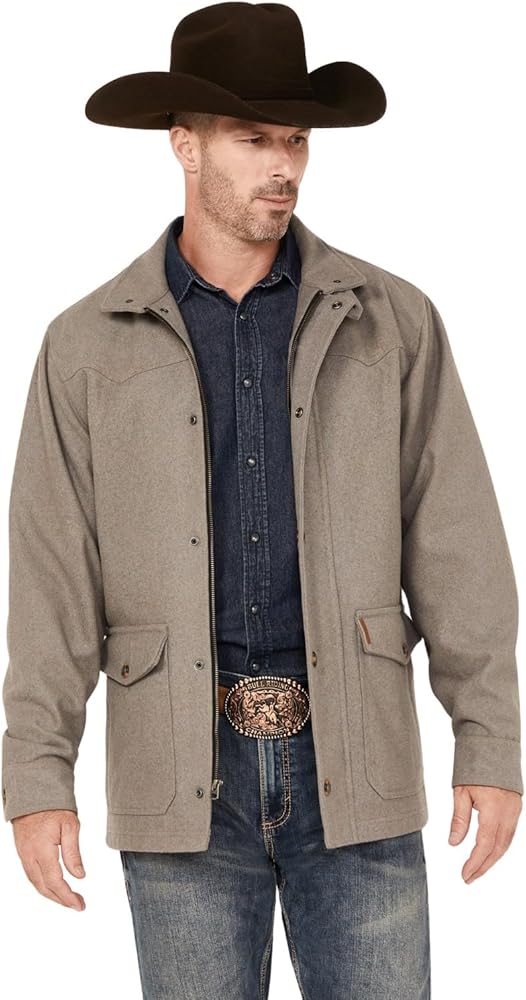 Cinch Men's Wool Solid Snap Jacket Grey X-Large US