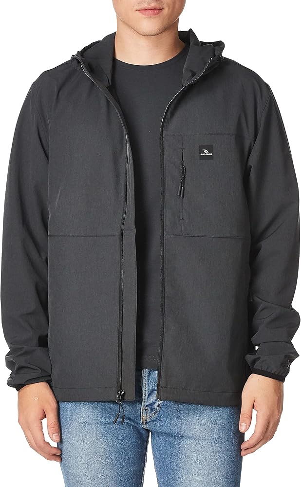 Rip Curl Men's Elite Anti Series Hooded Wind Breaker, Water Repellent Jacket