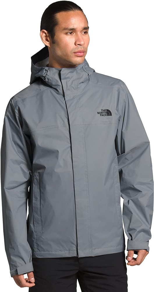 THE NORTH FACE Men’s Venture 2 Waterproof Hooded Rain Jacket (Standard and Big & Tall Size), Mid Grey/Mid Grey/TNF Black, XX-Large