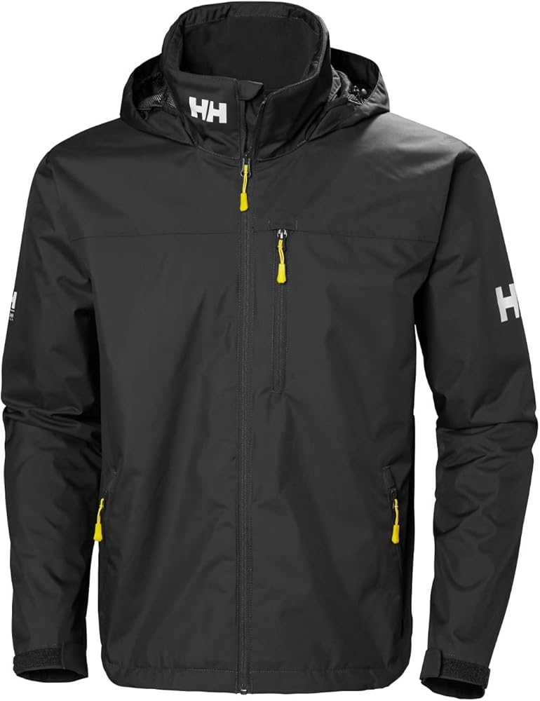 Helly-Hansen Men's Crew Hooded Jacket, 990 Black, 5X-Large