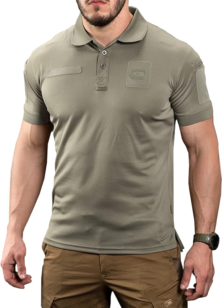 M-Tac Tactical Breathable Polo Shirt - Military Quick Dry Coolmax Short Sleeve T-Shirt for Men