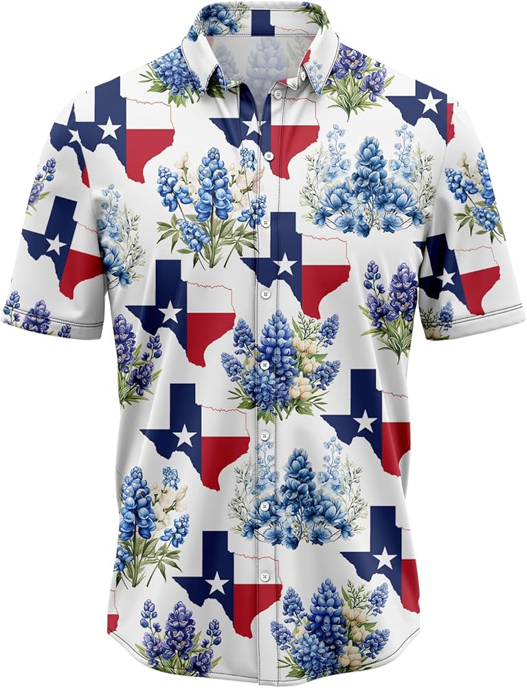 Hawaiian Shirt for Men Funny - Hawaiian Shirts Short Sleeve - Mens Floral Button Down Shirt - Hawaiian Gifts for Men