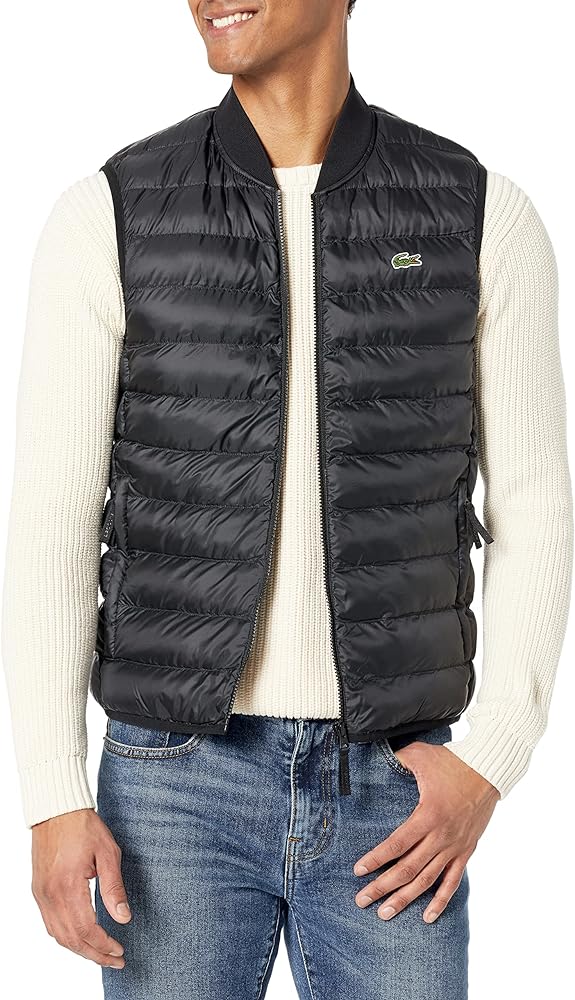 Lacoste Mens Water Repellent Puffer Vest