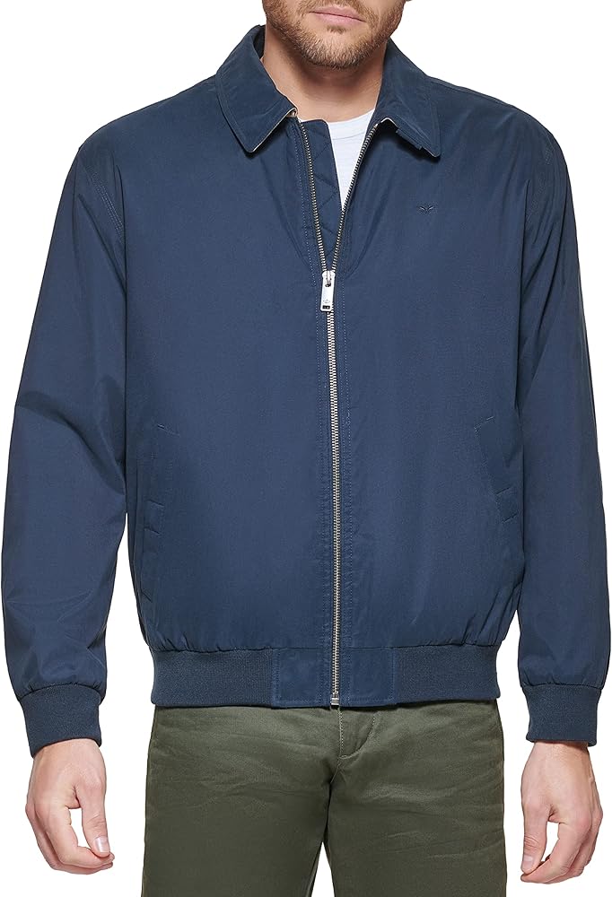 Dockers Men's Micro Twill Golf Bomber Jacket