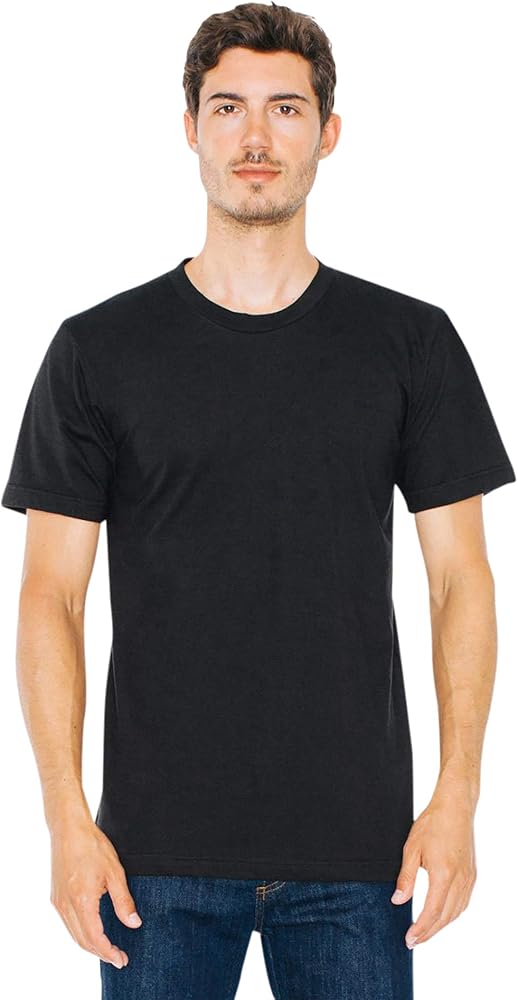 American Apparel Men's Organic Fine Jersey Crewneck Short Sleeve T-Shirt