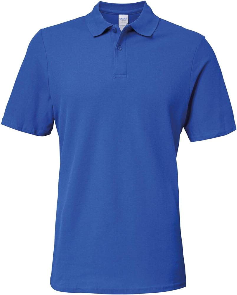 Gildan 64800 Softstyle Adult Double Pique Polo Shirt - Royal - XL