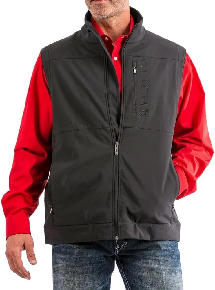 Cinch Men's Bonded Softshell Vest with Concealed Carry Pockets