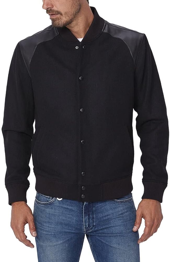 PAIGE Men's Crenshaw Varsity Wool Jacket