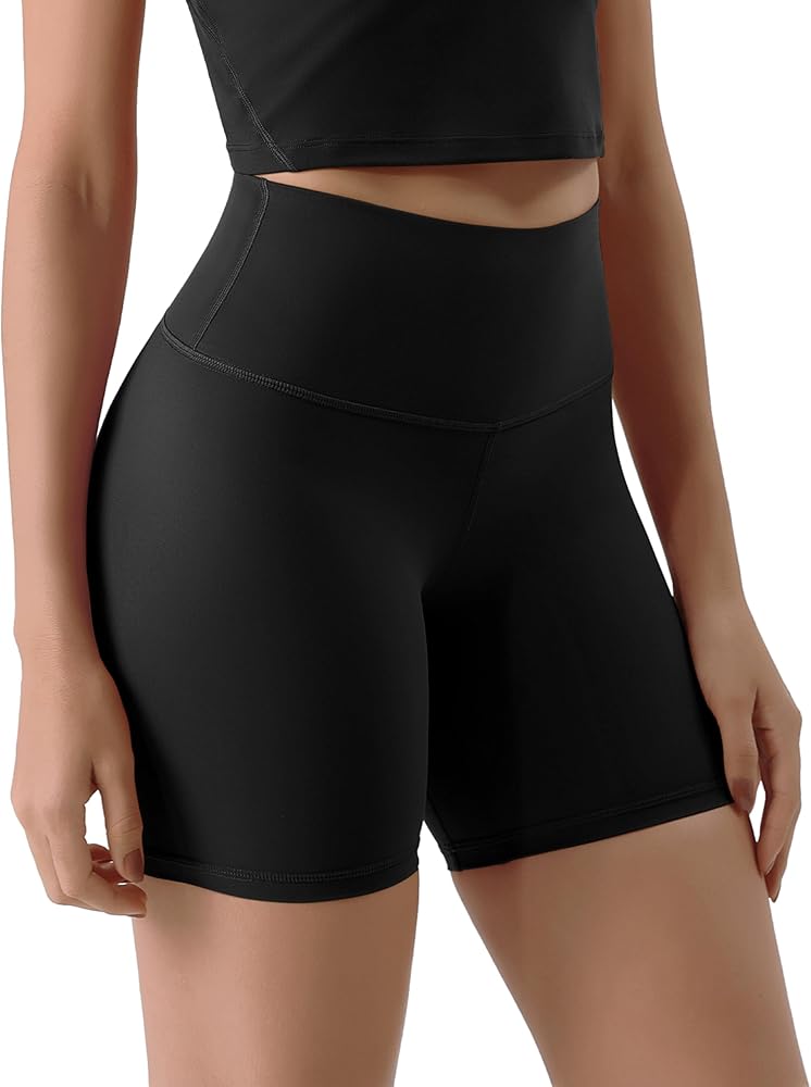 ODODOS ODLIFT Compression Shorts for Women, 6" / 8" High Waist Workout Biker Shorts with Inner Pocket