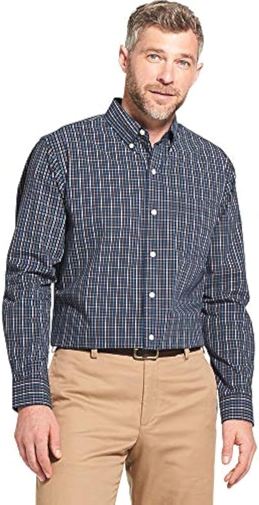 Arrow 1851 Men's Hamilton Poplins Long Sleeve Button Down Plaid Shirt