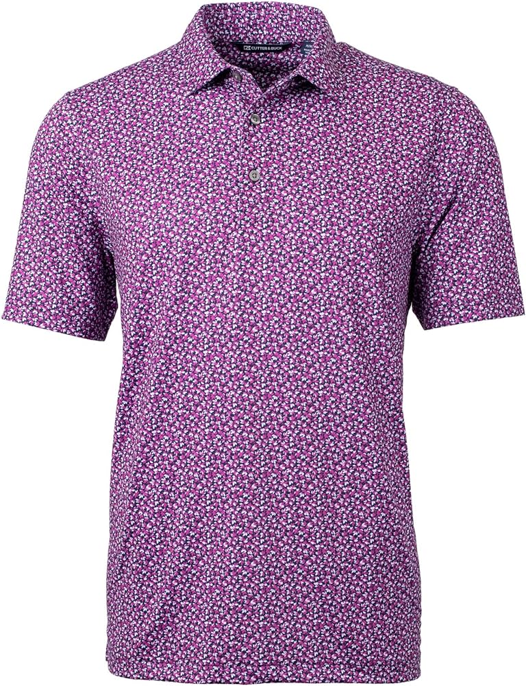 Cutter & Buck Pike Magnolia Print Stretch Men's Polo