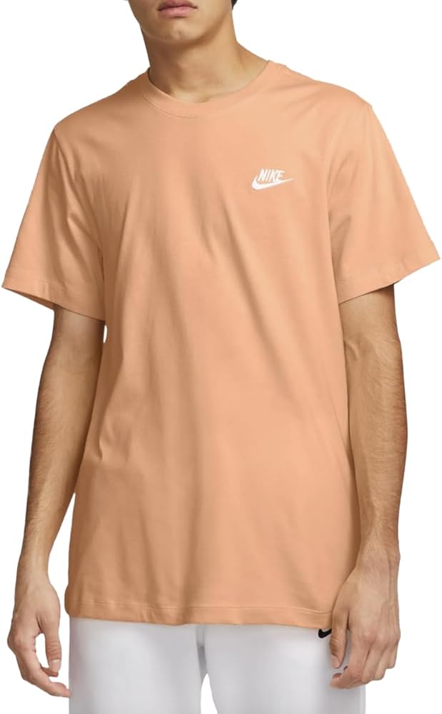 Nike Mens Sportswear Club T Shirt (US, Alpha, Large, Regular, Regular, Ice Peach)