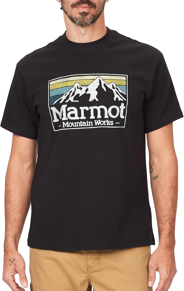 MARMOT Men's MMW Gradient Short-Sleeve Tee - Screen Printed Graphic on Soft, Breathable, Eco-Friendly Cotton/Poly Blend