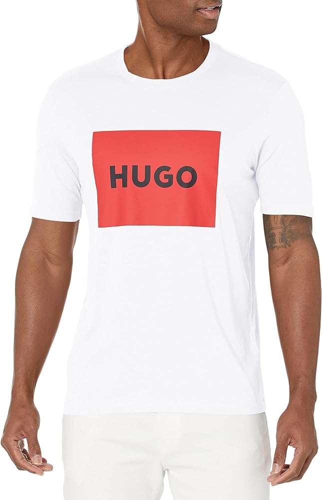 HUGO Men's Big Square Logo Short Sleeve T-shirt