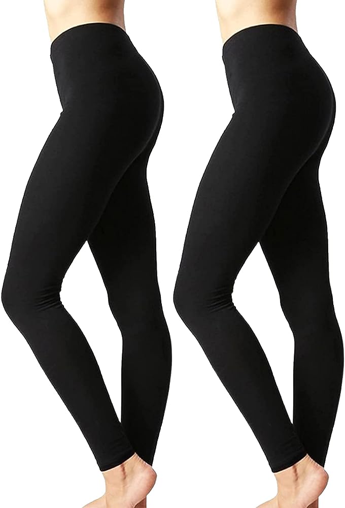 Zenana Outfitters Womens Full Length Cotton Solid Leggings