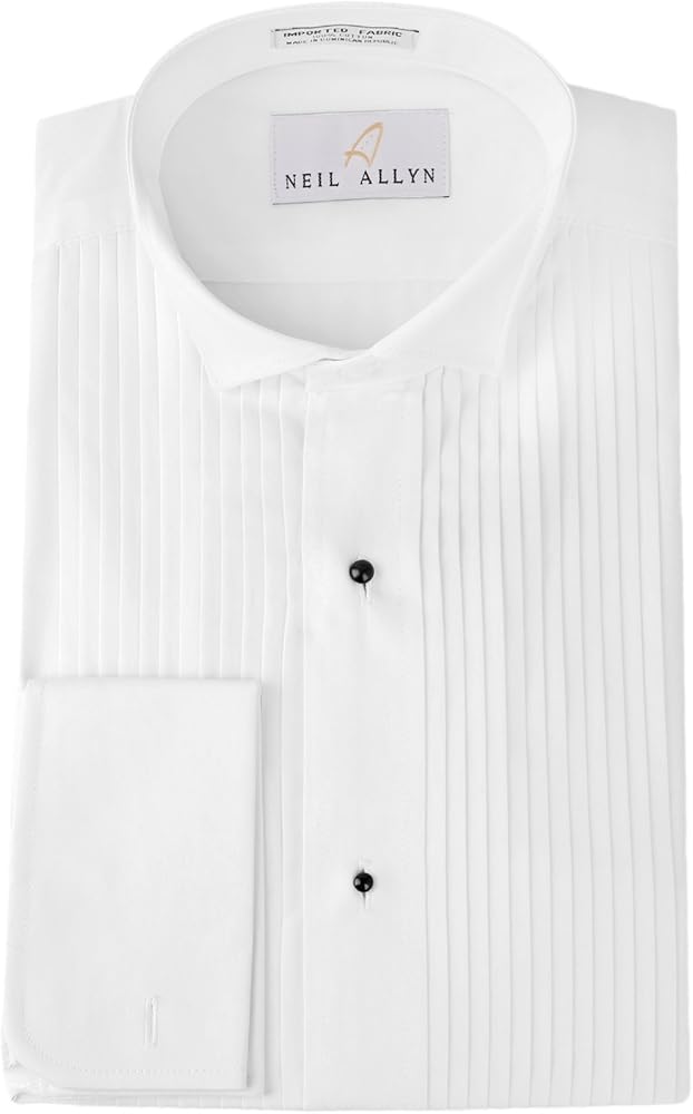 Tuxedo Shirt 100% Cotton Wing Collar with French Cuffs