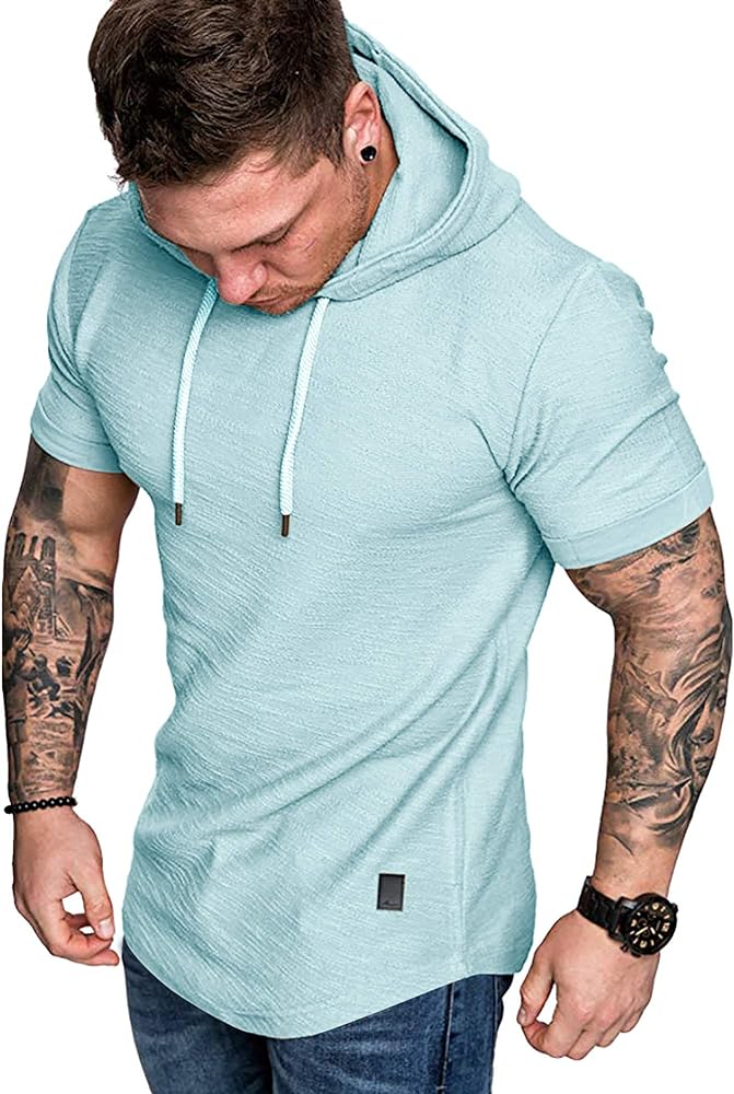 Lexiart Mens Fashion Athletic Hoodies Sport Sweatshirt Solid Color Fleece Pullover