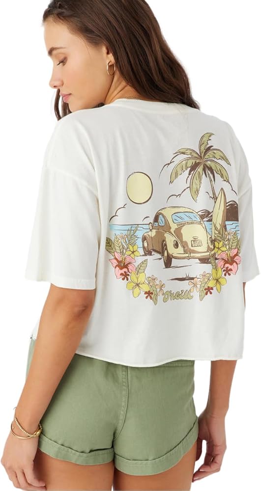 O'NEILL Womens Vw Bug Graphic Short Sleeve T-Shirt, Winter White, L