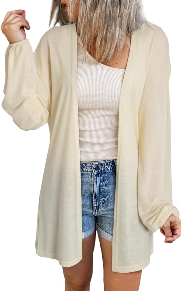 Sidefeel Women's Knit Long Sleeve Summer Boho Cardigan Sweater