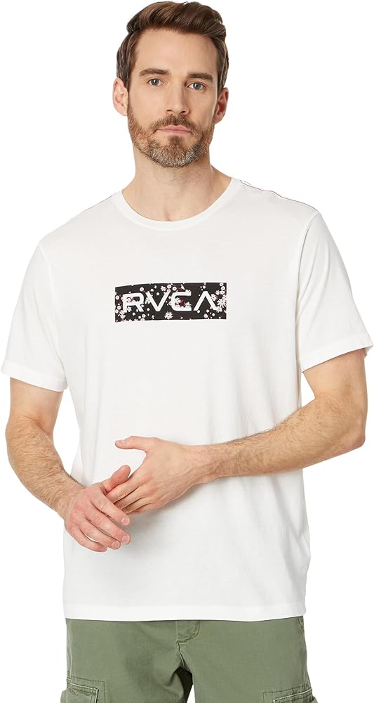 RVCA Men's Red Stitch Short Sleeve Graphic T-Shirts