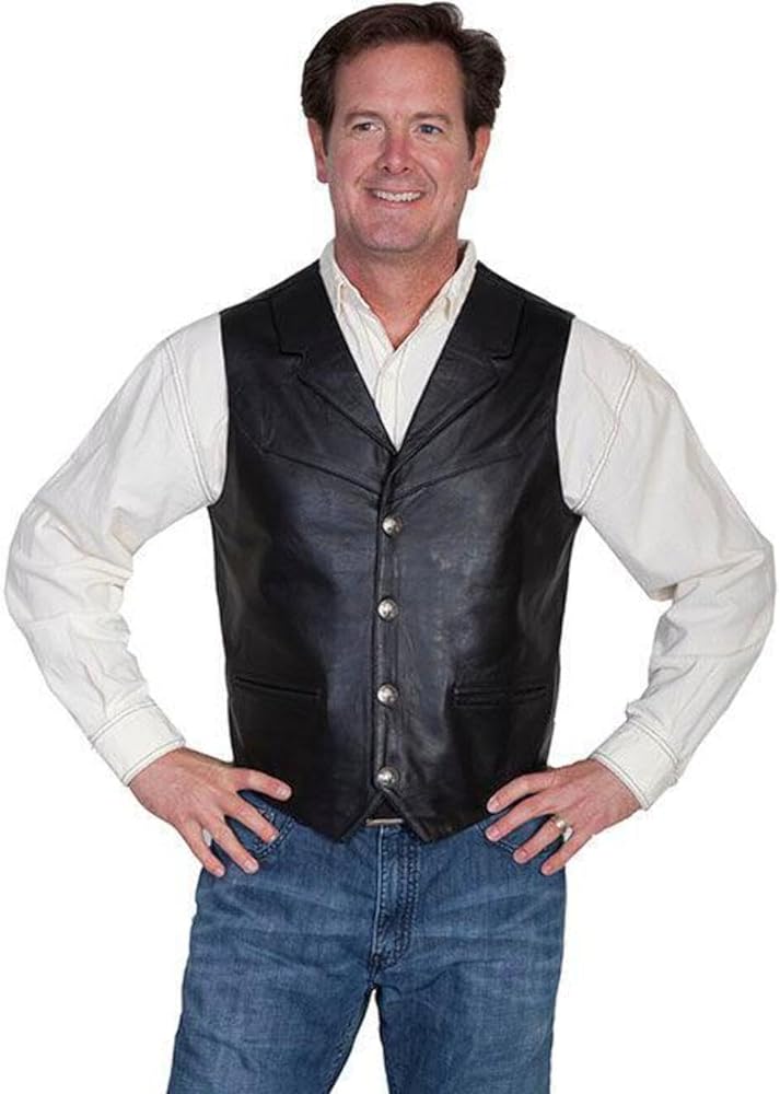 Scully mens Lambskin Lapel Vest