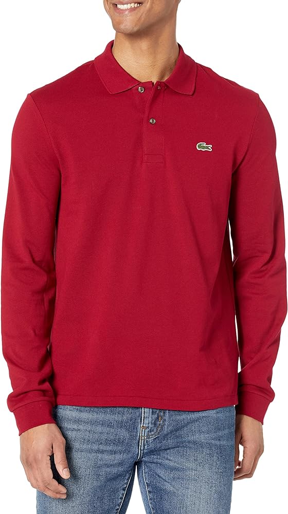 Lacoste Mens Classic Long Sleeve Pique Polo Shirt