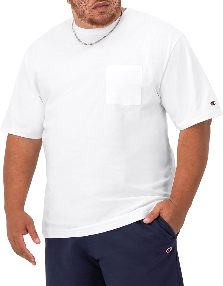 Champion Men'S Classic Pocket T-Shirt, Men'S Crewneck Tee, Soft Men'S T-Shirt (Big & Tall)