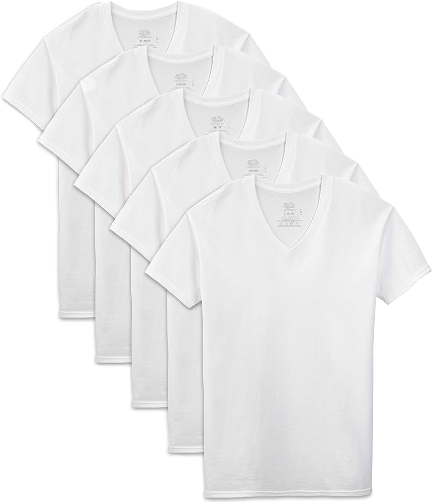 Fruit of the Loom Men's V-Neck T-Shirt Multipack