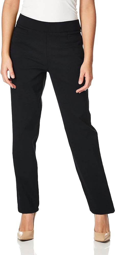 Briggs New York Women's Super Stretch Millennium Welt Pocket Pull on Career Pant (Average & Short Length)