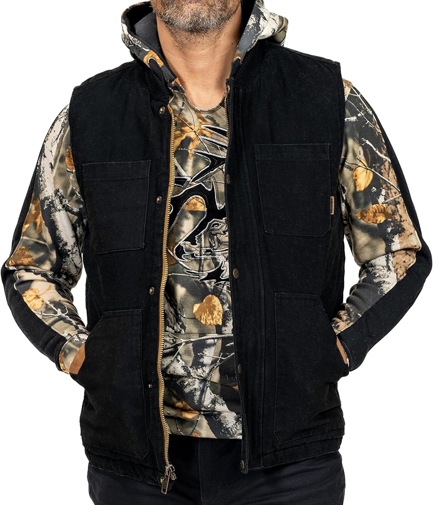 Legendary Whitetails Men's Concealed Carry Outerwear Vest for Men, Canvas Cross Trail Conceal CCW Holster, Hunting Insulated