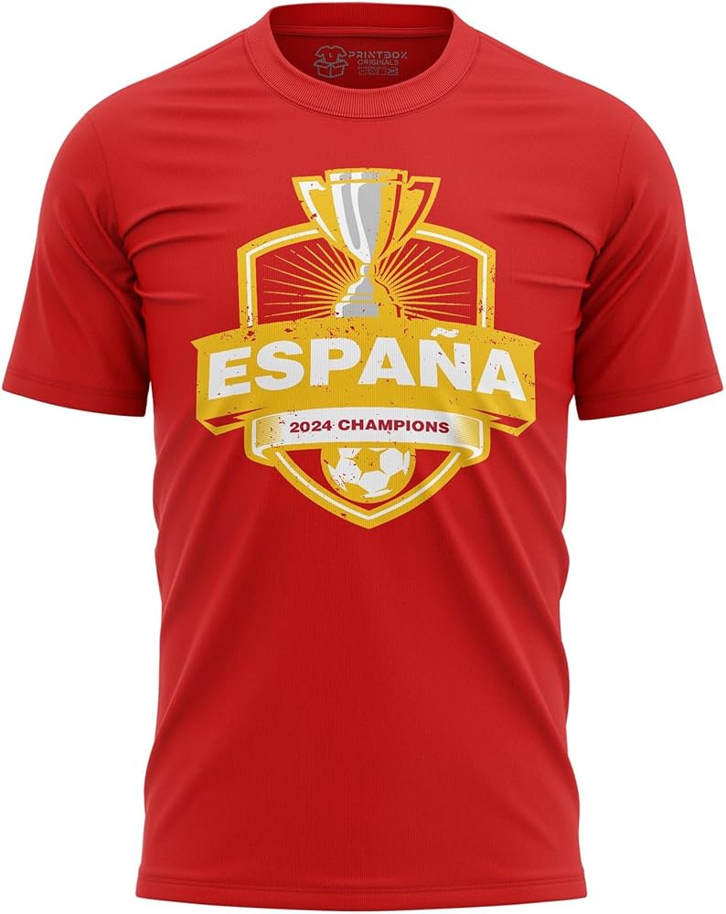 Spain Soccer 2024 Champions Tshirt for Men, Espana Football Apparel, Spanish Soccer Champions